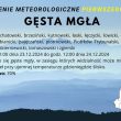 Ostrzeżenie meteorologiczne – gęsta mgła‼